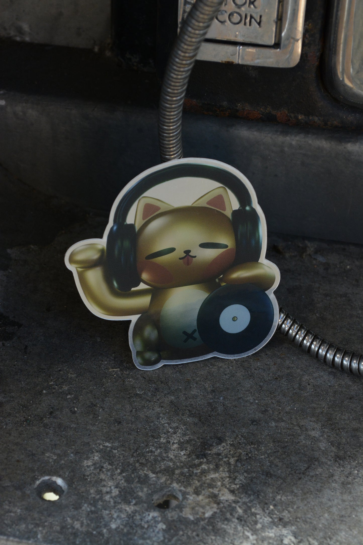 LUCKY DJ CAT STICKER